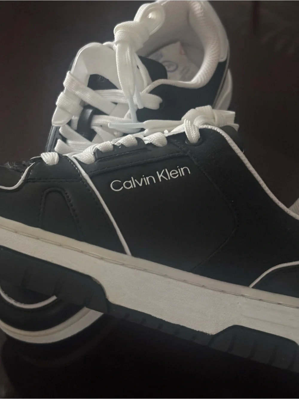 Calvin Klein Black and White Women's Low-Top Sneakers NWOB